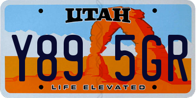 UT license plate Y895GR
