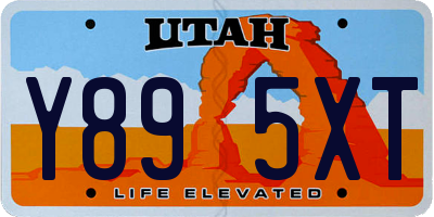 UT license plate Y895XT