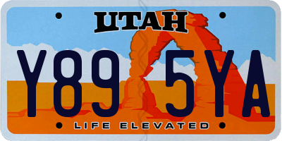 UT license plate Y895YA