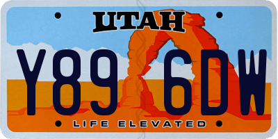 UT license plate Y896DW