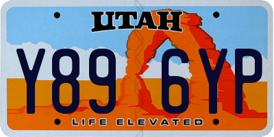 UT license plate Y896YP