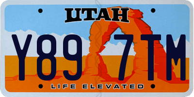 UT license plate Y897TM