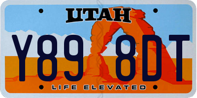 UT license plate Y898DT