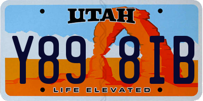 UT license plate Y898IB