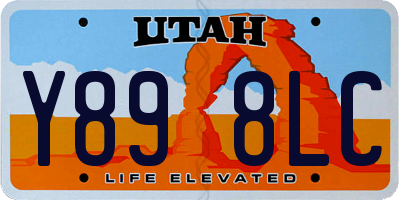 UT license plate Y898LC