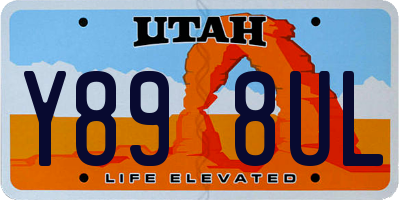 UT license plate Y898UL