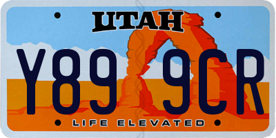 UT license plate Y899CR
