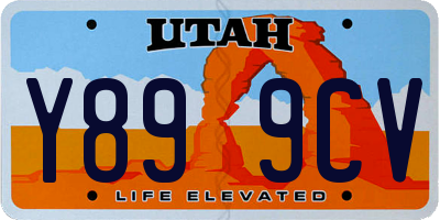 UT license plate Y899CV
