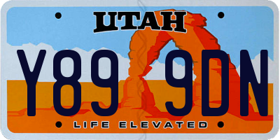 UT license plate Y899DN