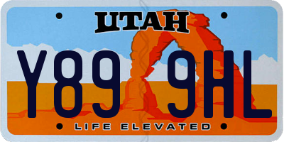 UT license plate Y899HL