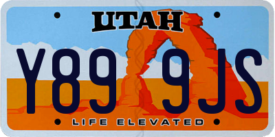 UT license plate Y899JS