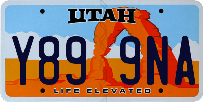 UT license plate Y899NA