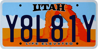 UT license plate Y8L81Y