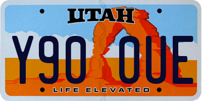 UT license plate Y900UE