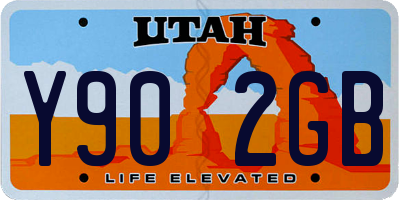 UT license plate Y902GB