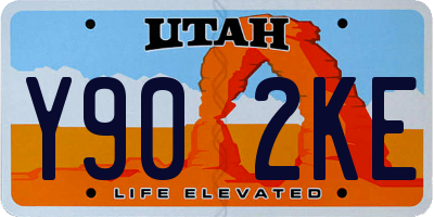 UT license plate Y902KE