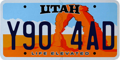 UT license plate Y904AD
