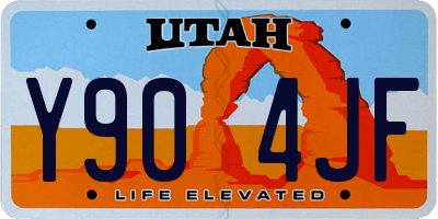 UT license plate Y904JF