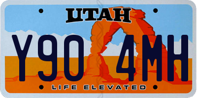 UT license plate Y904MH
