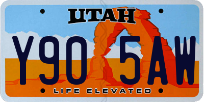UT license plate Y905AW