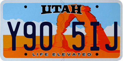 UT license plate Y905IJ