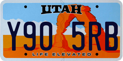 UT license plate Y905RB