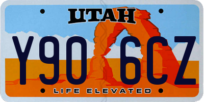 UT license plate Y906CZ