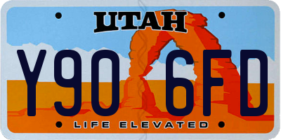 UT license plate Y906FD