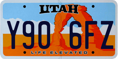 UT license plate Y906FZ