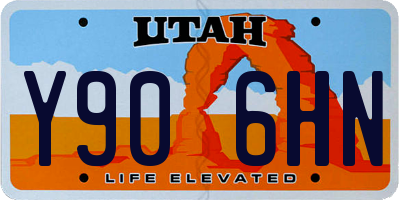 UT license plate Y906HN
