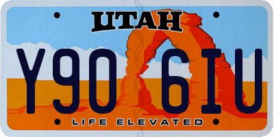 UT license plate Y906IU