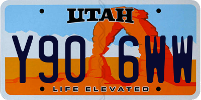 UT license plate Y906WW
