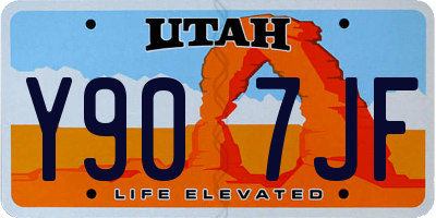UT license plate Y907JF