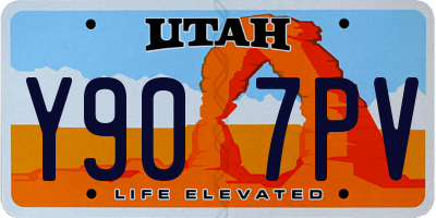 UT license plate Y907PV