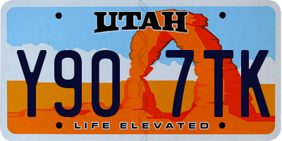 UT license plate Y907TK