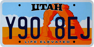 UT license plate Y908EJ