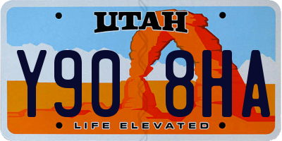 UT license plate Y908HA