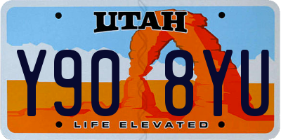UT license plate Y908YU