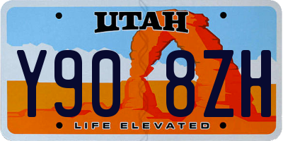 UT license plate Y908ZH