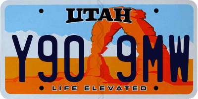 UT license plate Y909MW