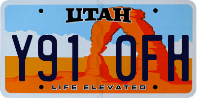 UT license plate Y910FH