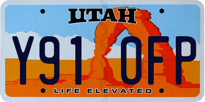 UT license plate Y910FP