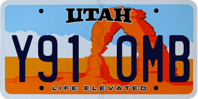 UT license plate Y910MB