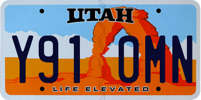 UT license plate Y910MN