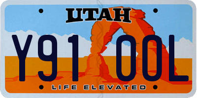 UT license plate Y910OL