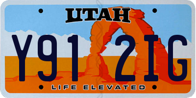 UT license plate Y912IG