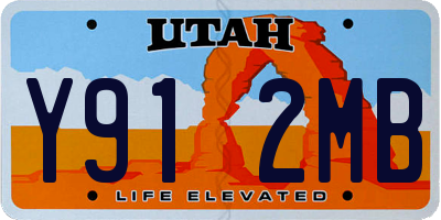 UT license plate Y912MB