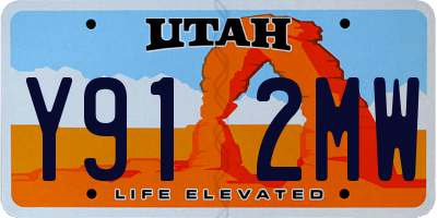 UT license plate Y912MW