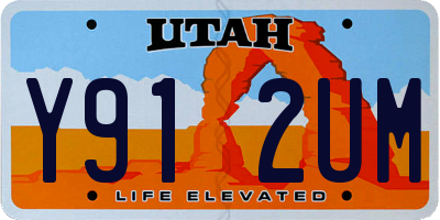 UT license plate Y912UM
