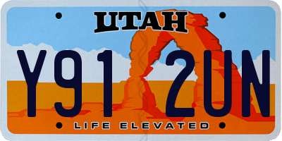 UT license plate Y912UN